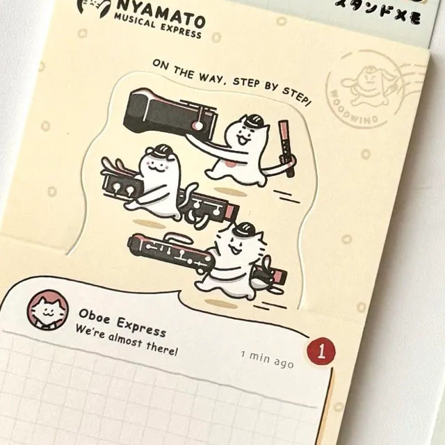 オーボエ Oboe 楽器便 スタンドメモ 音楽雑貨 音楽グッズ