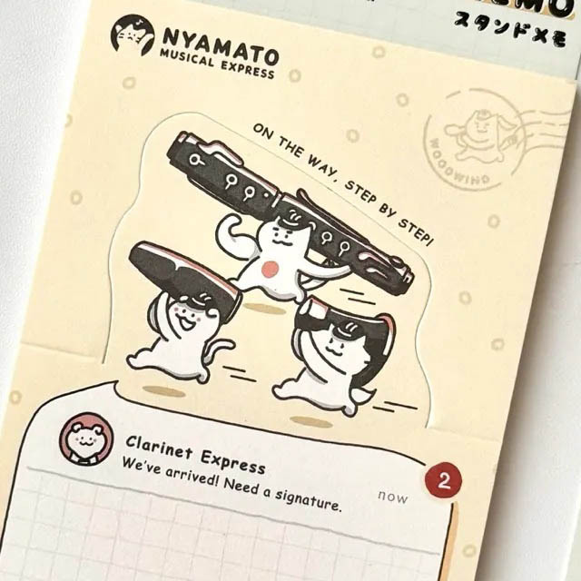 クラリネット Clarinet 楽器便 スタンドメモ 音楽雑貨 音楽グッズ