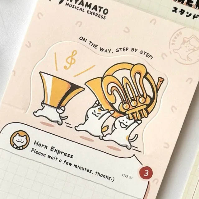 ホルン Horn 楽器便 スタンドメモ 音楽雑貨 音楽グッズ