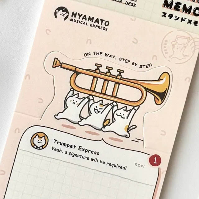 トランペット Trumpet 楽器便 スタンドメモ 音楽雑貨 音楽グッズ