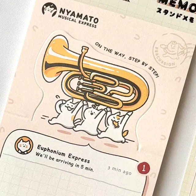 ユーフォニアム Euphonium 楽器便 スタンドメモ 音楽雑貨 音楽グッズ