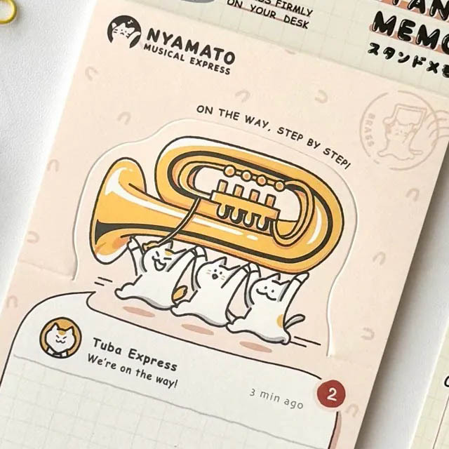 チューバ Tuba 楽器便 スタンドメモ 音楽雑貨 音楽グッズ