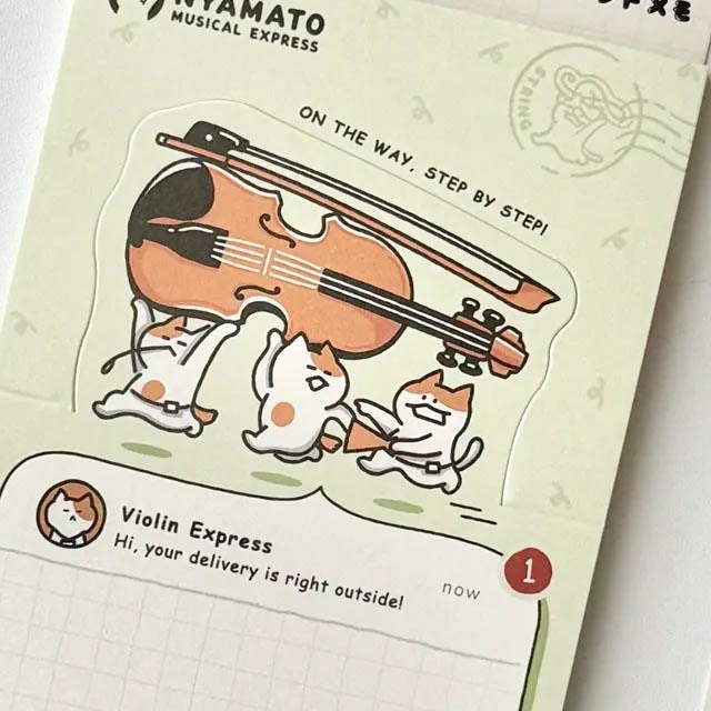 ヴァイオリン Violin 楽器便 スタンドメモ 音楽雑貨 音楽グッズ