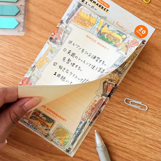 楽器スーパー オーケストラ メモパッド 音楽雑貨 音楽グッズ