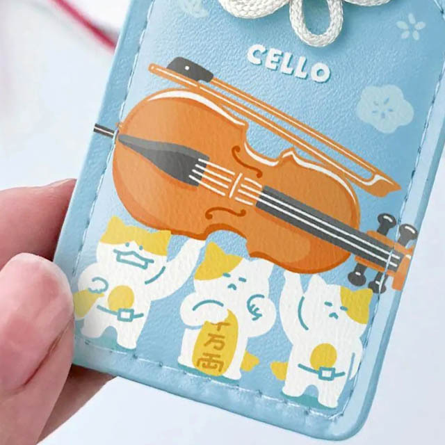 奏楽お守り風チャーム チェロ Cello 音楽雑貨 音楽グッズ 吹奏楽コンクール