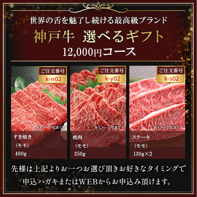 景品 肉 目録 パネル付 二次会 / 神戸牛選べるギフト目録パネルセット(1.2万コース) / イベント ビンゴ 2次会 幹事