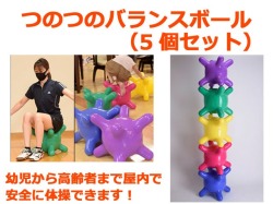 つのつのバランスボール　5点　ボウンディア 3歳児から高齢者まで　【包装紙対応不可】　送料無料
