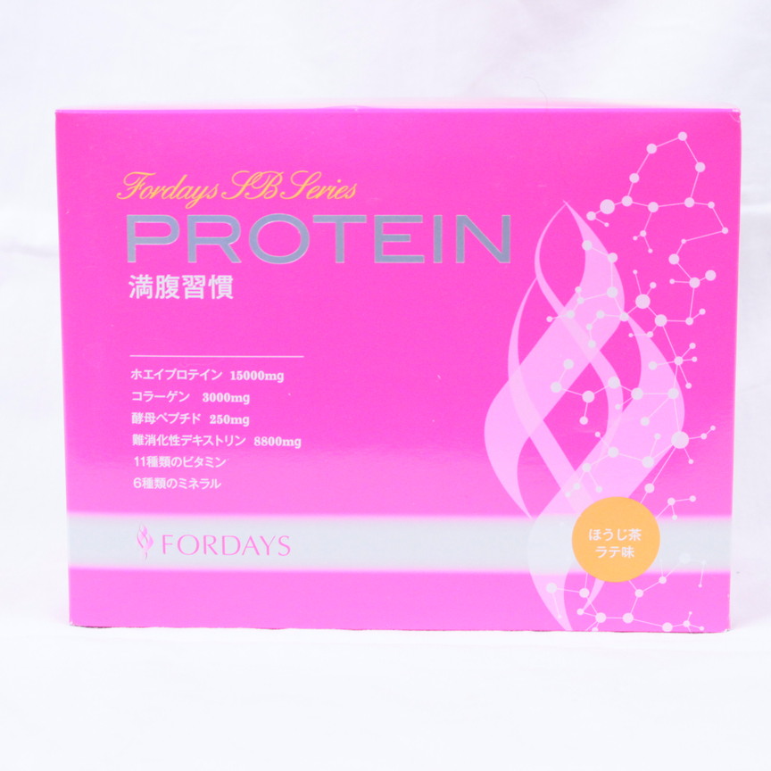 【フォーデイズ FORDAYS】 PROTEIN 満腹習慣 15袋 (たんぱく含有食品(顆粒）)【ほうじ茶ラテ味】
