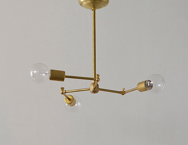 ACME FURNITURE アクメファニチャー SOLID BRASS LAMP 3ARM ソリッド