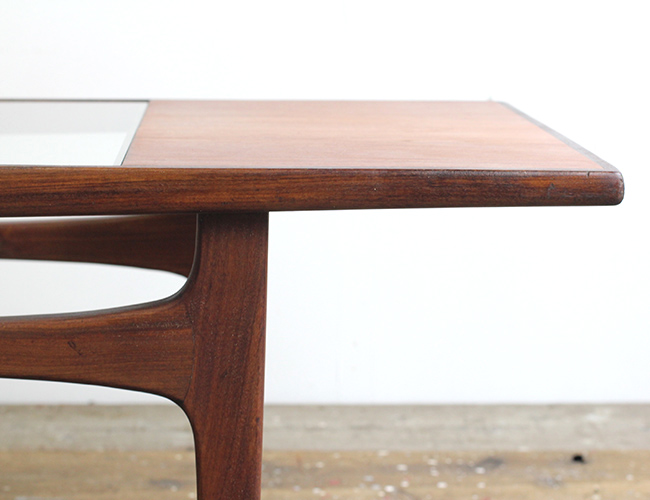 イギリスヴィンテージ G-PLAN ガラストップコーヒーテーブル レクタングル