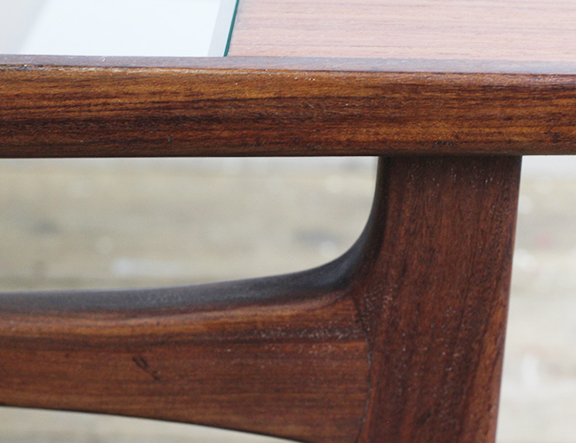 イギリスヴィンテージ G-PLAN ガラストップコーヒーテーブル レクタングル