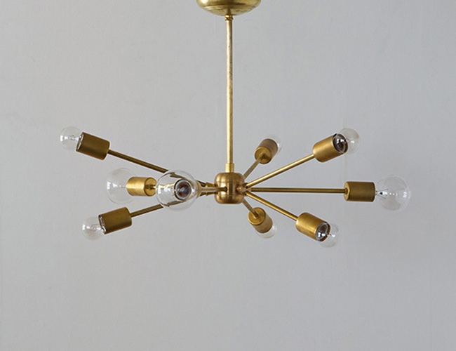 アクメファニチャーSOLID BRASS LAMP 9ARM BK PIPE ACME FURNITURE アクメファニチャー SOLID BRASS LAMP 9ARM