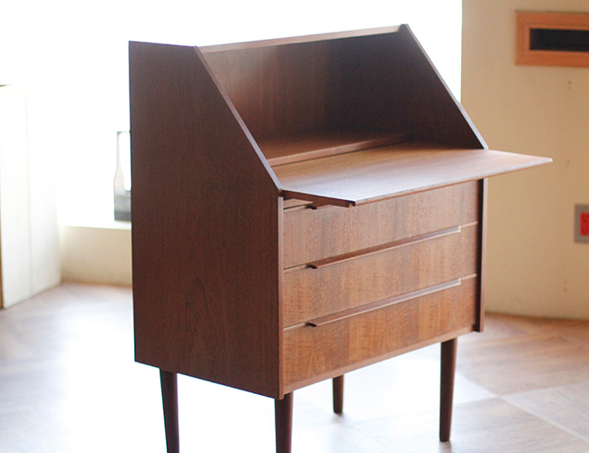 デンマーク ヴィンテージ ライティングビューロー H995 W740 北欧家具