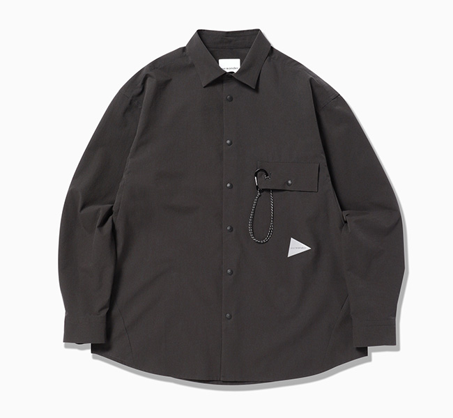 【SALE】and wander ノーカラーシャツ and wander アンドワンダー dry ox no collar shirt (W)