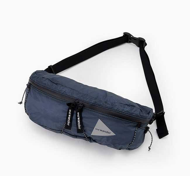 and wander アンドワンダー sil waist bag ウエストバッグ