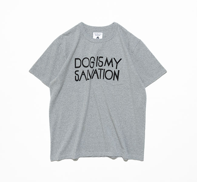 TACOMA FUJI RECORDS タコマフジレコード DOG IS MY SALVATION Pocket Tee designed by Yachiyo Katsuyama ポケットTシャツ ヘザーグレー