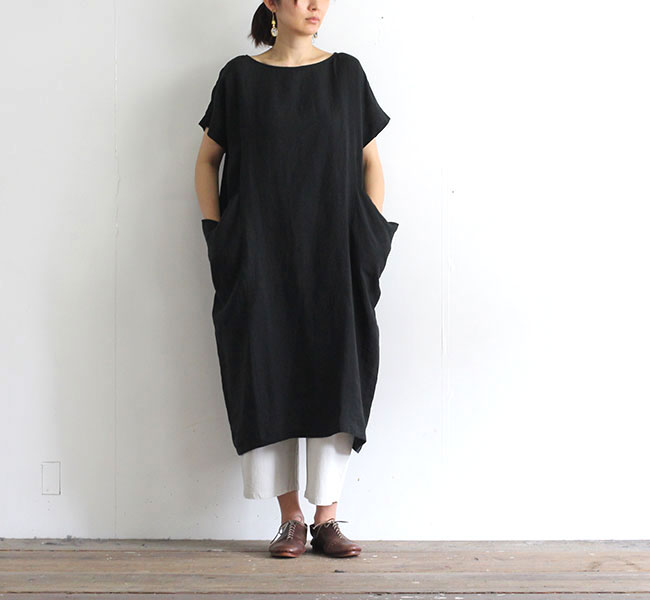 Evam Eva エヴァムエヴァ リネンドロップポケットワンピース Linen Drop Pocket One Piece E1t145