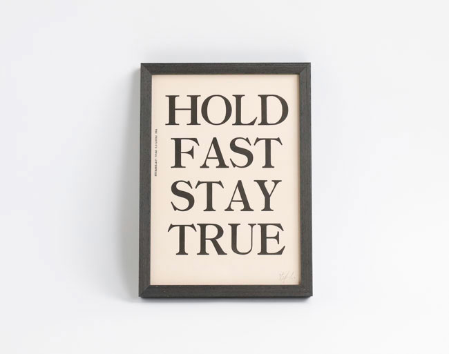 A TWO PIPE PROBLEM LETTERPRESS / HOLD FAST STAY TRUE　A4サイズ