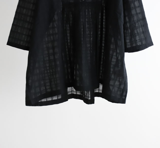 トップス evam eva shadow check gathered pullover evam eva｜shadow check gathered pullover｜ladies',tops