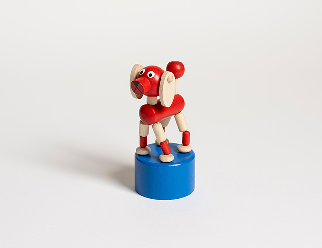DETOA  Wooden プッシュトイ Push Up Toy Dog. イヌ no.11739 木製玩具
