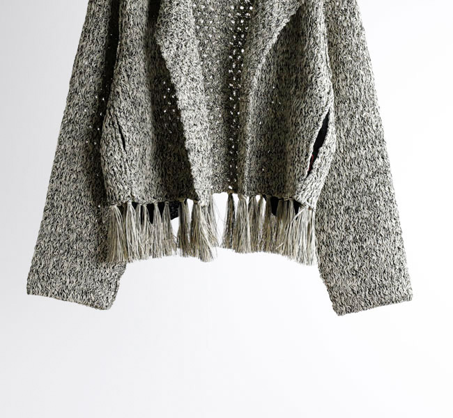 SALE30%OFF //unfil アンフィル double honeycomb mesh fringed cardigan ボタンレスカーディガン WVSP-UW111 unfil アンフィル double honeycomb mesh fringed cardigan