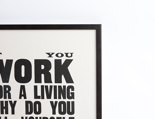 A TWO PIPE PROBLEM LETTERPRESS  ポスター A TWO PIPE PROBLEM LETTERPRESS / IF YOU WORK FOR A LIVING L