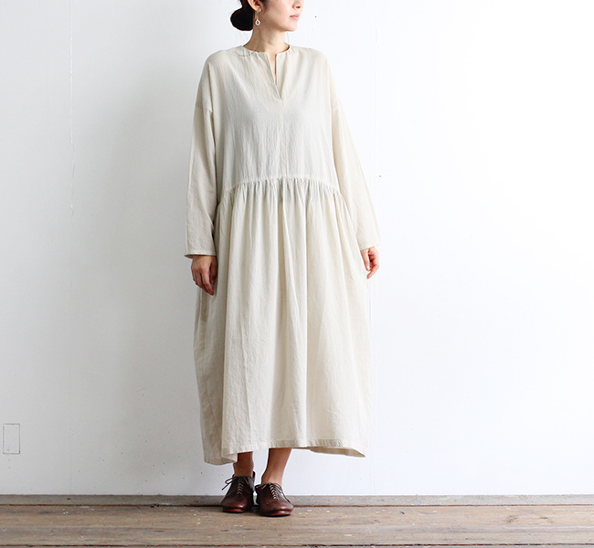 Evam Eva エヴァムエヴァ コットンジョーゼットワンピース Cotton Georgette One Piece V3t905