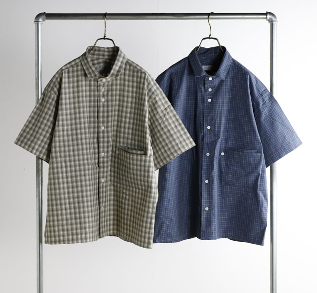 SALE30%OFFnisica ニシカ レギュラーカラーシャツ 半袖 チェック柄 NIS-1343