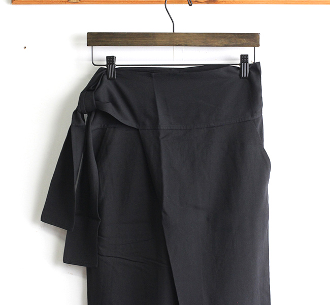 evam eva エヴァムエヴァ コットンシルクラップパンツ cotton silk  