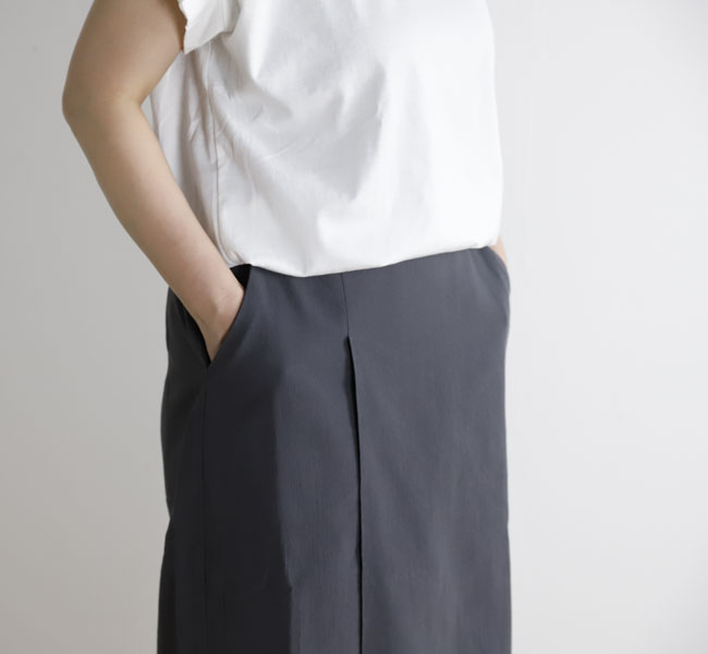 evam eva エヴァムエヴァ コットンラップスカート cotton wrap skirt E251T208 evam eva エヴァムエヴァ カットソースカート cut&sew skirt