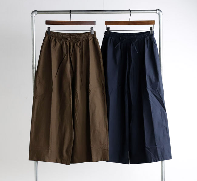 SOIL ソイル NSL26526 コットンポプリン ワイドイージーパンツ 40s COTTON POPLIN PLAIN WIDE EASY PANTS