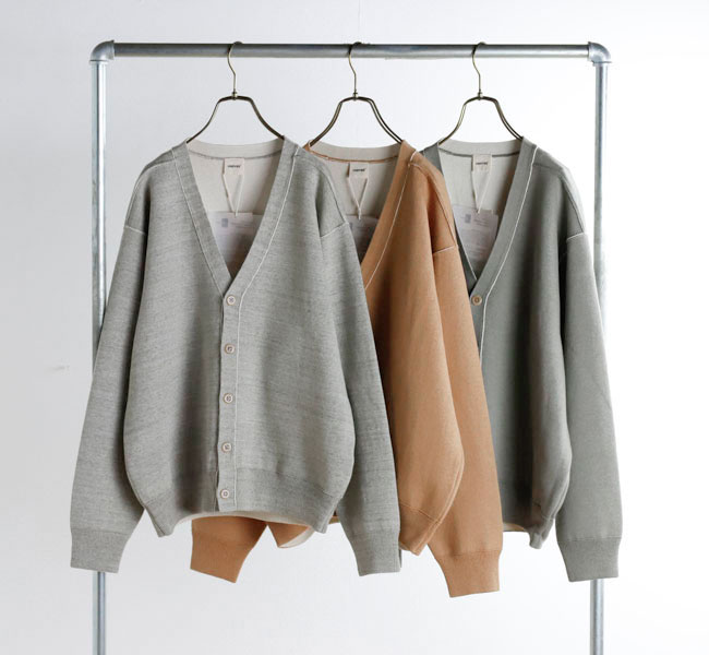 SALE40%OFFUNDYED STANDARD アンダイドスタンダード COLORED ORGANIC COTTON ダブルフェイス オーガニックコットン カーディガン UNS23ANCD042