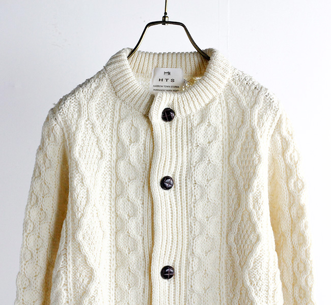 SALE30%OFF //HTS WOOL ARAN CREW CARDIGAN アランクルーカーディガン CHT1951 HTS WOOL ARAN CREW CARDIGAN アランクルーカーディガン CHT1951