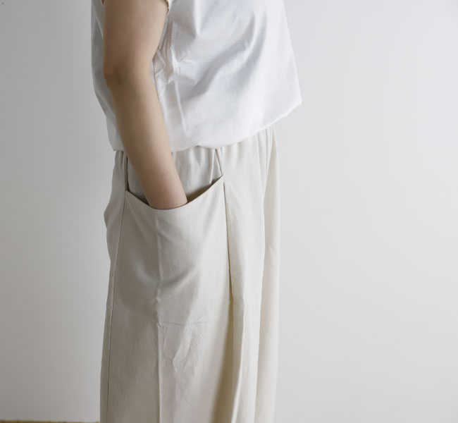 evam eva エヴァムエヴァ コットンキュロットパンツ cotton