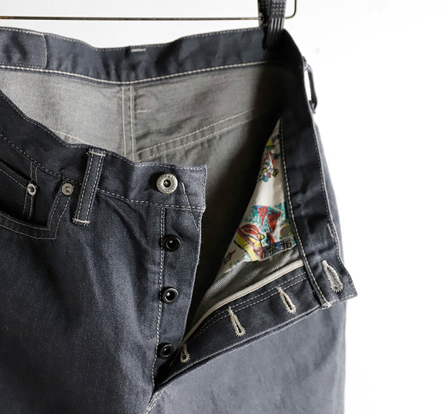 Sanca サンカ テーパードデニム グレー GRAY DENIM TAPERED 5P PT04