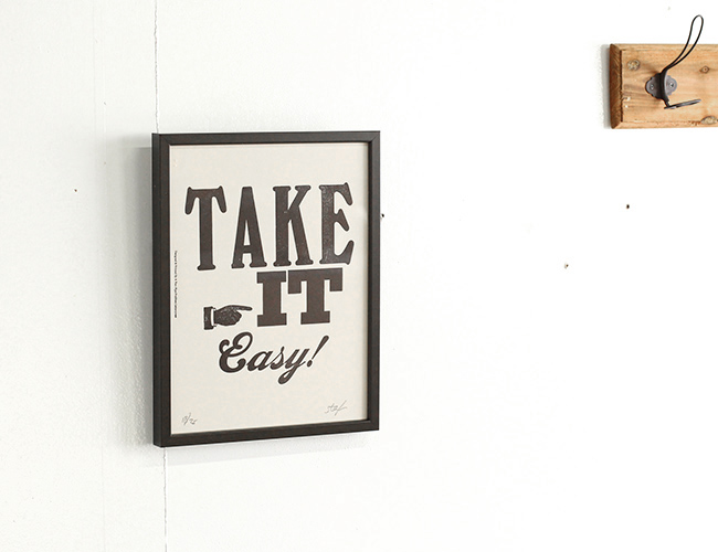 A TWO PIPE PROBLEM LETTERPRESS 　 TAKE IT EASY　Sサイズ　再入荷