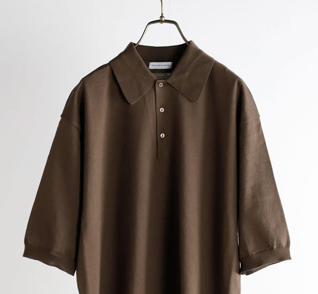 KAPTAIN SUNSHINE ポロカラーニットシャツ 38 KAPTAIN SUNSHINE/キャプテンサンシャイン Cotton Knit Polo Shirt [Navy]