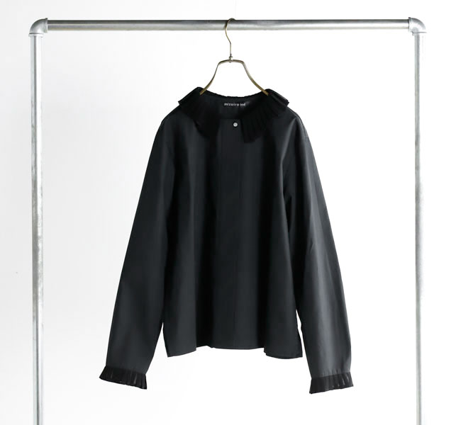 mizuiro ind ミズイロインド 4-230066 プリーツカラーシャツ