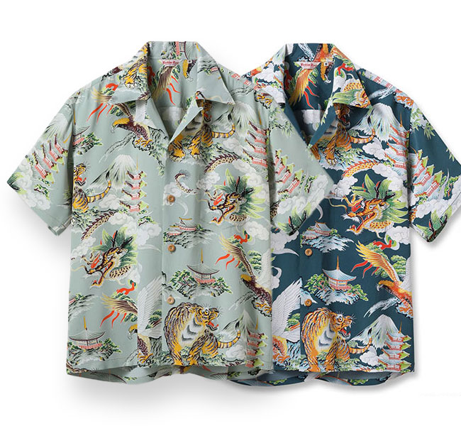 SUN SURF サンサーフ Lot No. SS39743 / SUN SURF SPECIAL EDITION “EAGLE, TIGER, DRAGON”  ハワイアンシャツ アロハシャツ 半袖