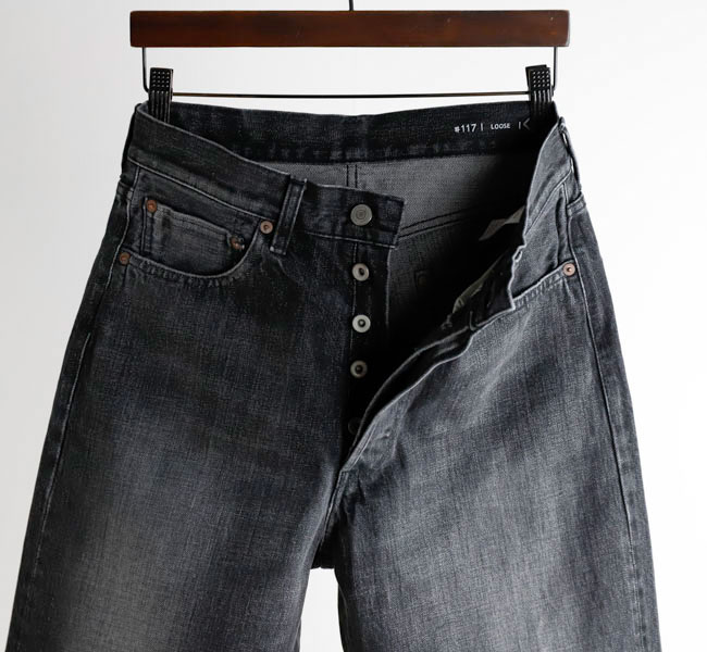 ordinary fits オーディナリーフィッツ117 TYPE LOOSE BLACK USED