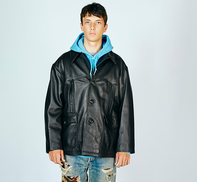 TOWN CRAFT タウンクラフト TC22F02100 レザーランチャーコート