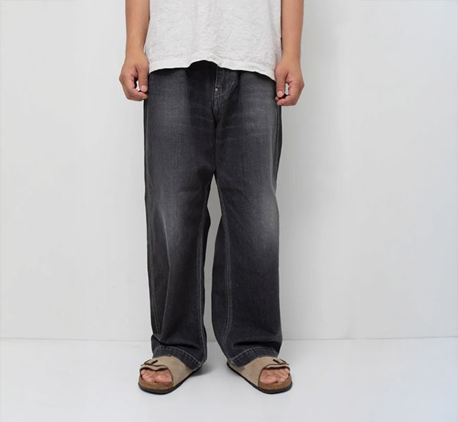 ordinary fits オーディナリーフィッツ BELL PANTS USED BLACK