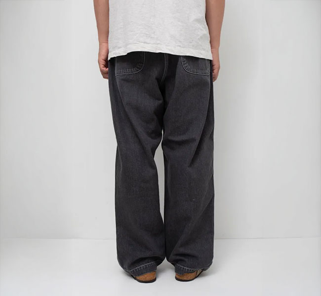 ordinary fits オーディナリーフィッツ BELL PANTS USED BLACK