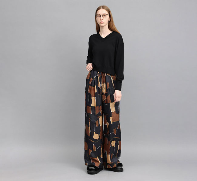 SACRA サクラ 126517112 ジオメトリック ペインティング パンツ GEOMETRIC PAINTING PANTS