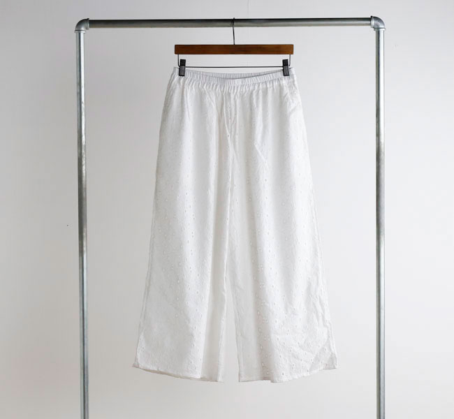 SOIL ソイル NSL26085 へムラ刺繍 ワイドイージーパンツ ALL HEMLA WIDE EASY PANTS