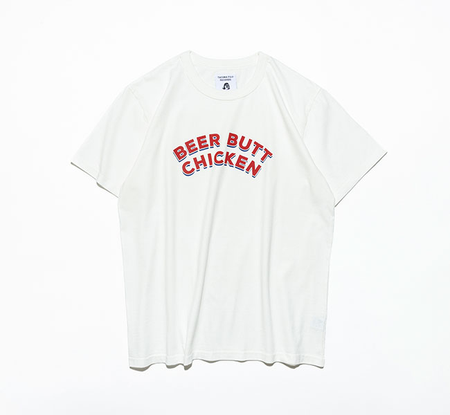 7/1(水) AM10時発売開始 TACOMA FUJI RECORDS タコマフジレコード BEER BUT CHICKEN Tee designed by Motonobu Nakamura WHITE Tシャツ