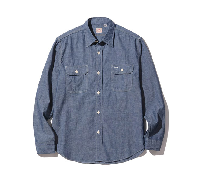 SUGAR CANE シュガーケーン  Lot No. SC27850 ブルーシャンブレー ワークシャツ 長袖 BLUE CHAMBRAY WORK SHIRT (LONG SLEEVE)