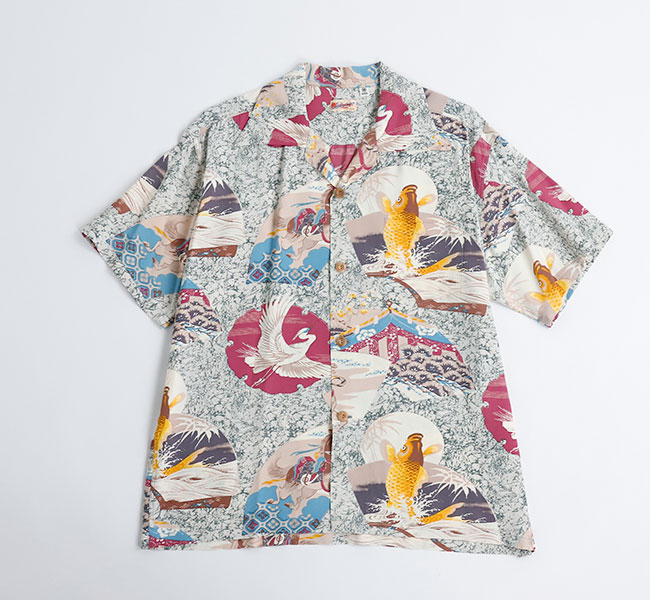 SUN SURF サンサーフ Lot No. SS39614 / RAYON HAWAIIAN SHIRT “JAPANESE QUAINT DESIGN” ハワイアンシャツ アロハシャツ 半袖