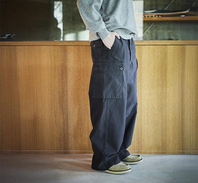 orslow オアスロウ 01-5263-02 ワイドフィット カーゴパンツ ネイビー