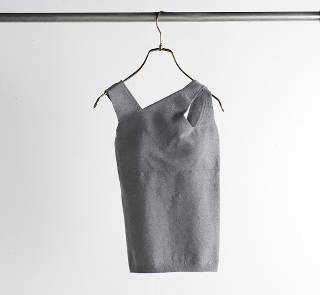 SALE30%OFF//unfil アンフィル stretch organic cotton sleeveless top アシンメトリー ニットタンク WFSP-UW138 unfil アンフィル stretch organic cotton sleeveless top